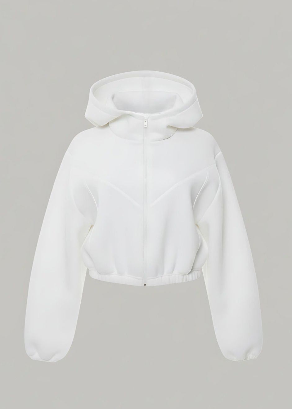 Full-Length Sleeves Casual Cropped Hoodie Loungewear